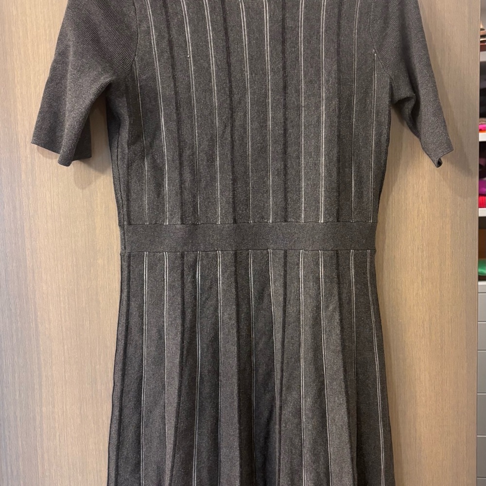 Banana Republic Charcoal Striped Mini Dress